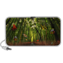 Bamboo & Butterfly Art 2 Doodle Portable Speaker