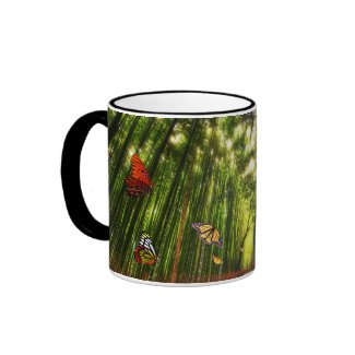 Bamboo & Butterfly Art 2 Mug mug