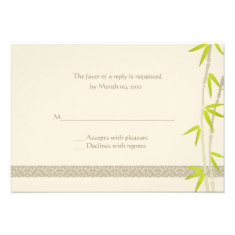 Bamboo Design Reply Cards 3.5 x 5