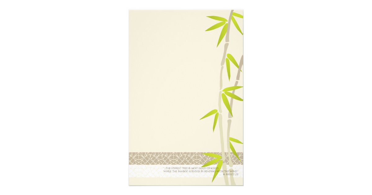 Bamboo Design stationery Zazzle