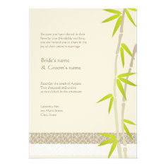Bamboo Design Wedding Invitations