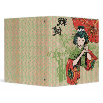 bamboo geisha girl notebook-01 binders by dooni_notebooks bamboo geisha girl notebook-01 binders