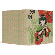 bamboo geisha girl notebook-01 binders by dooni_notebooks bamboo geisha girl notebook-01 binders