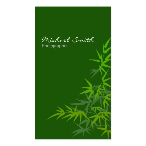 Bamboo Green Business Card Templates (front side)