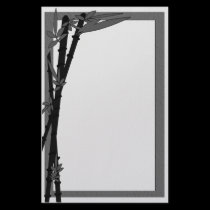 bamboo (greyscale) stationery