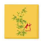 Bamboo in Kanji Magnet