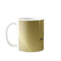 Bamboo Leaves Black + Gold Custom Gift Mug by fatfatin_red_knot Bamboo Leaves Black + Gold Custom Gift Mug
