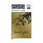 Bamboo Leaves Black + Gold Thank You Custom Stamps