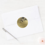 Bamboo Leaves Black + Gold Thank You / Favor Label stickers