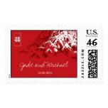 Bamboo Leaves + Double Xi Invitation Custom Stamps Stamps