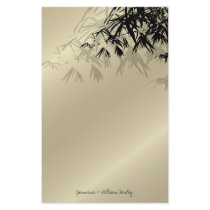 Bamboo Leaves Silhouette Custom Wedding Stationery