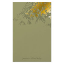 Bamboo Leaves Silhouette Tea Golden Stationery