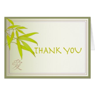 Bamboo Leaves Thank You Card