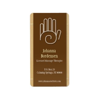 Bamboo Massage Therapy Shipping Label label