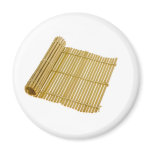 Bamboo mat fridge magnet