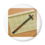Bamboo mat with chopsticks magnets