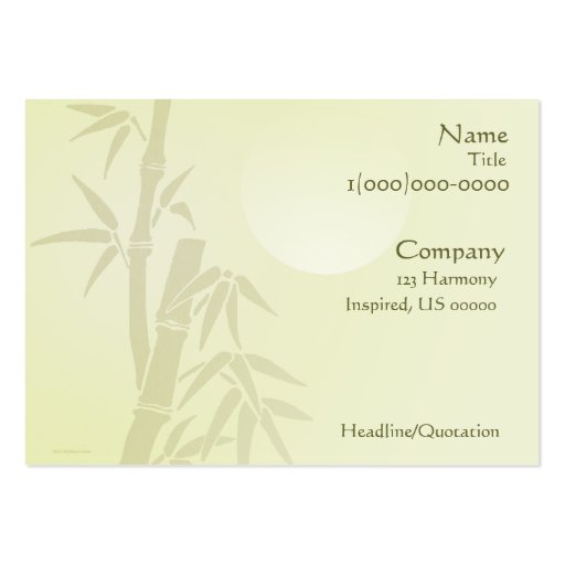 Bamboo Moon Cafe Business Card (back side)