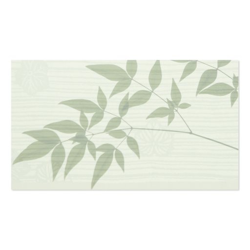 bamboo on patterned background business card (front side)