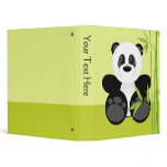 Bamboo Panda Bear Vinyl Binders