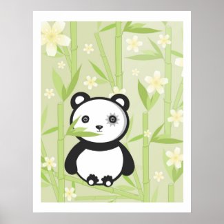 Bamboo Panda Garden Print