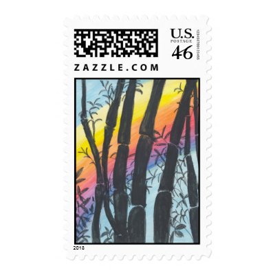 Bamboo Postage Stamp by SugarSky