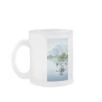 "Bamboo Rafting to Shangri La" China Watercolor Coffee Mug