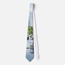 "Bamboo Rafting to Shangri La" China Watercolor Neckties