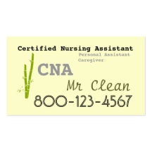 Bamboo theme CNA business card template