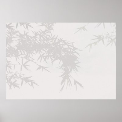 Bamboo Through Frosted Window - poster by Rverano