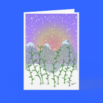 Bamboo Winter Greeting & Note Card