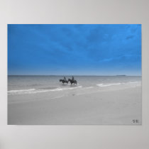 Bamburgh beach poster