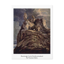 Bamburgh Castle Northumberland By Thomas Girtin Post Cards
