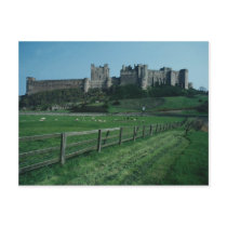 Bamburgh Castle, viewed across fields, Northumberl Post Cards