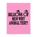 Ban animal testing funny slogan postcards by Femfatal Ban animal testing funny slogan postcards