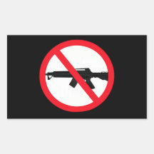 Ban Assault Weapons Rectangle Stickers