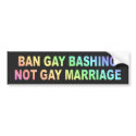 Ban Gay Bashing bumper stickers by WanderingWomyn Ban Gay Bashing bumper stickers