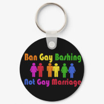 Ban Gay Bashing keychains by EllesPlanet Ban Gay Bashing keychains