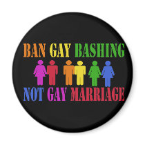 Ban Gay Bashing magnets by EllesPlanet Ban Gay Bashing magnets