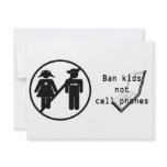 Ban Kids, Not Cell Phones Custom Announcements