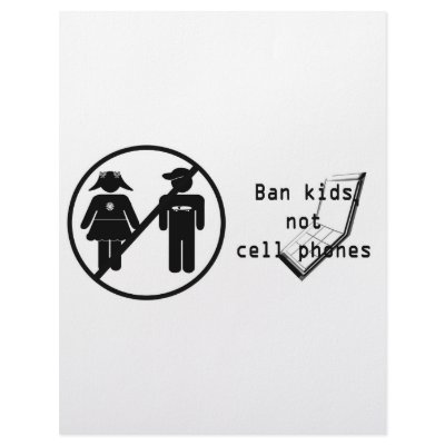 Ban Kids, Not Cell Phones Letterhead Template by definnativearts