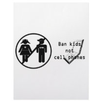 Ban Kids, Not Cell Phones Letterhead Template