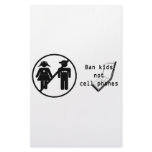 Ban Kids, Not Cell Phones Customized Stationery