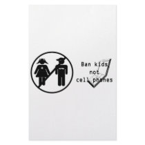 Ban Kids, Not Cell Phones Customized Stationery