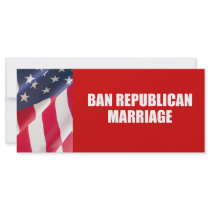 Ban Republican marriage Custom Rack Cards