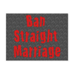 Ban Straight Marriage Post Cards