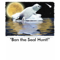 "BAN THE SEAL HUNT" Tops & Apparel t-shirts by RavenSpiritPrints "BAN THE SEAL HUNT" Tops & Apparel t-shirts