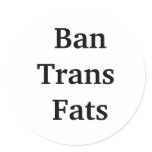 Ban Trans Fats stickers