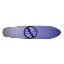 Ban Willful Ignorance Blue Skateboard