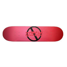 Ban Willful Ignorance Pink Skateboard