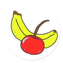 Mermelada de cerezas y plátano Banana_and_a_cherry_sticker-p217511140412147361tdcj_210